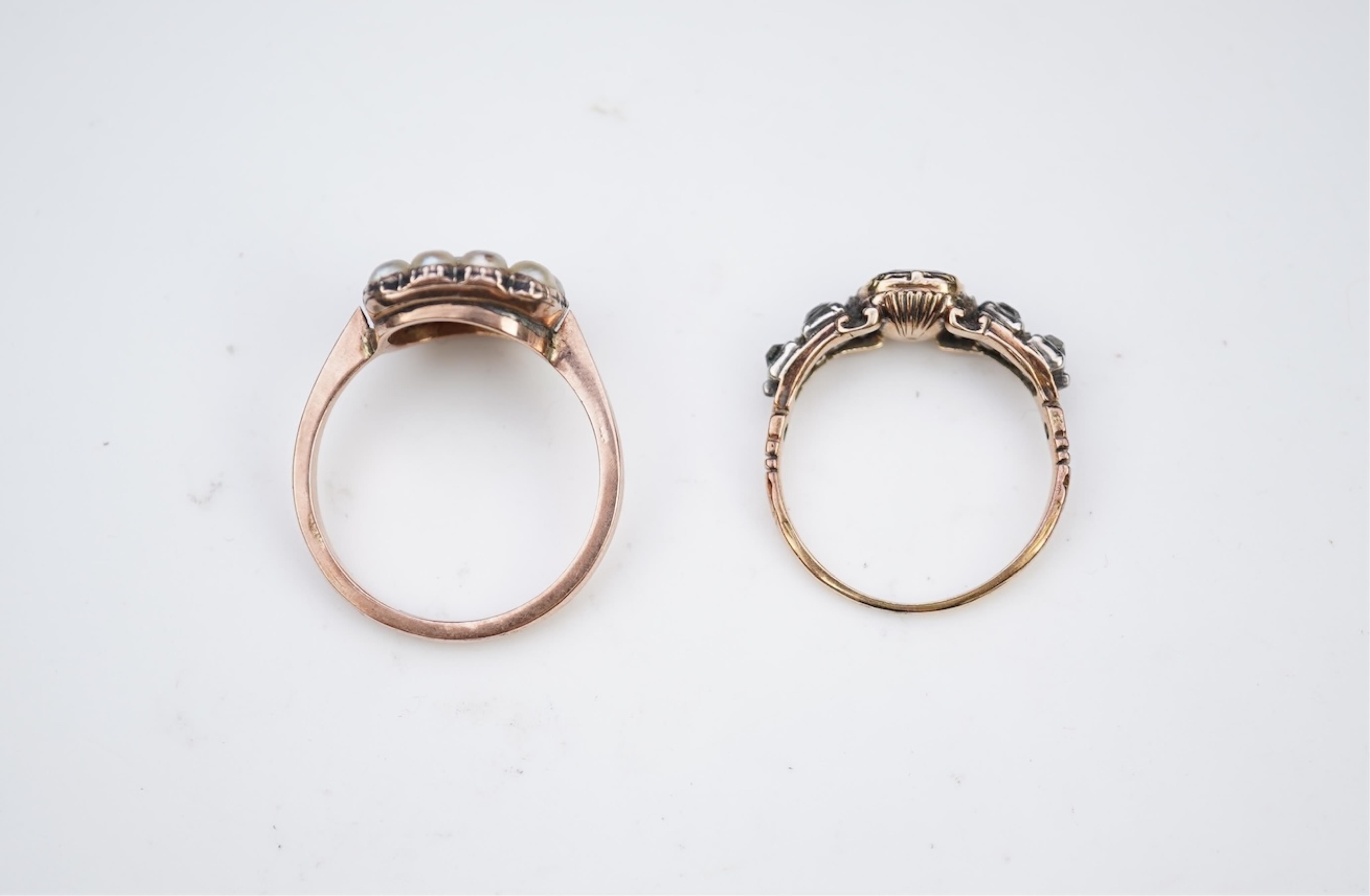 Two rings, 19th century
